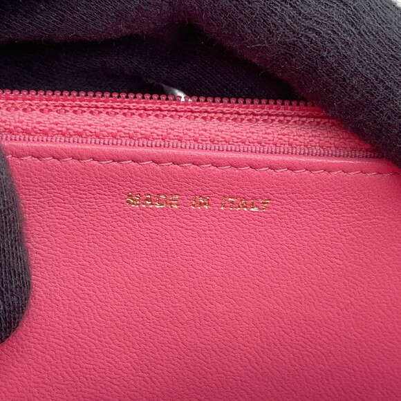 CHANEL Authentic Pink Lambskin Leather Logo Wallet - Picture 16 of 16